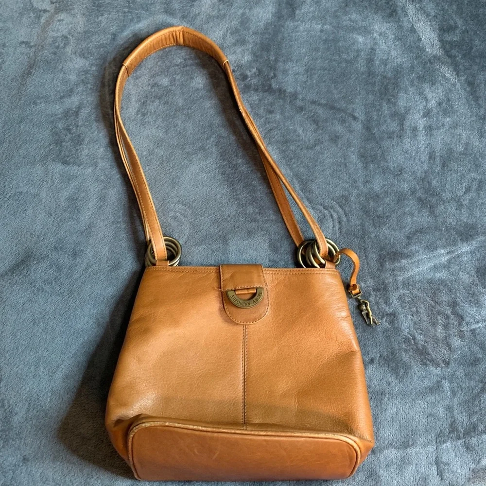 Vintage American Angel Tan Leather Shoulder Bag - Picture 3 of 10